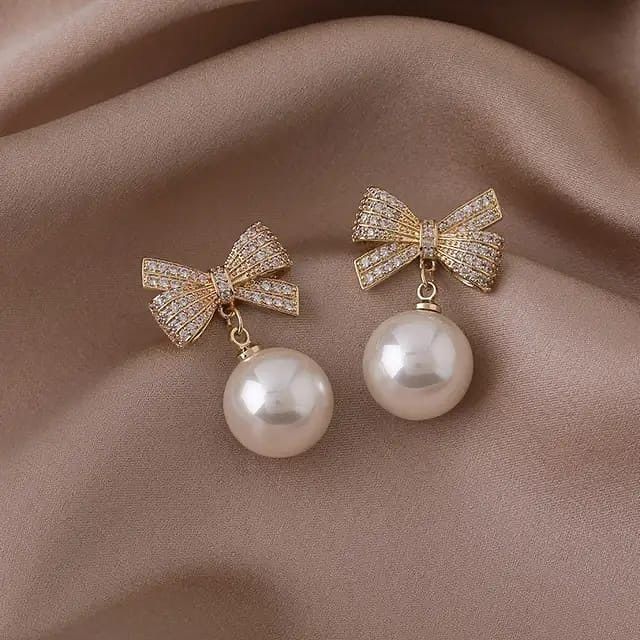 Crystal Bow Earrings