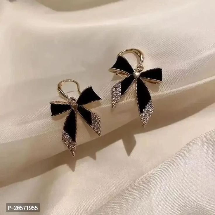 Black Bow Earrings