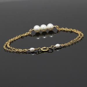 DUAL PEARL CHAIN BRACELET