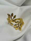 Golden Olive Leaf Ring