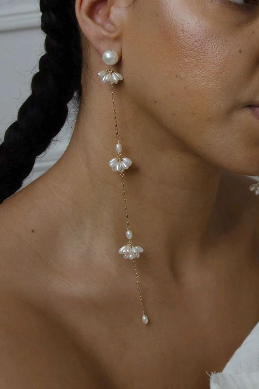 Pearl Cascade Drop Earrings