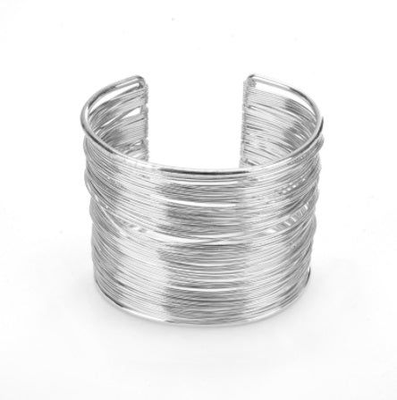 Silver Mesh Cuff Bracelet