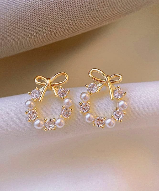 Bow Circle Earrings