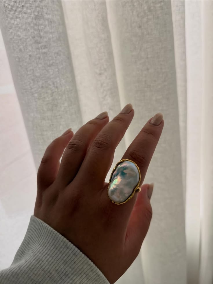 Luna Baroque Pearl Ring