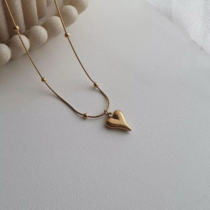 Golden Heart Pendant Necklace