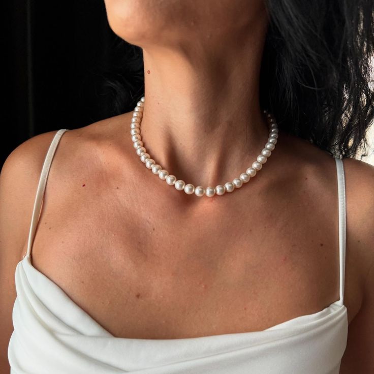 CLASSIC PEARL 8MM BEAD NECKLACE