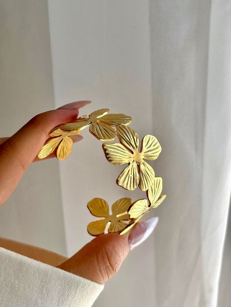 Golden Bloom Cuff Bracelet