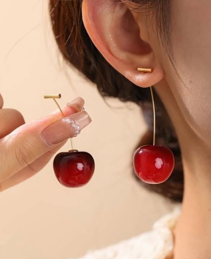 Cherry Drop Earrings
