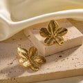 Golden Blossom Stud Earrings