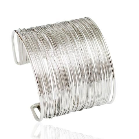 Silver Mesh Cuff Bracelet