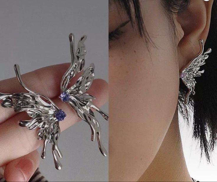 Silver Flutter Fairy Ear Cuff