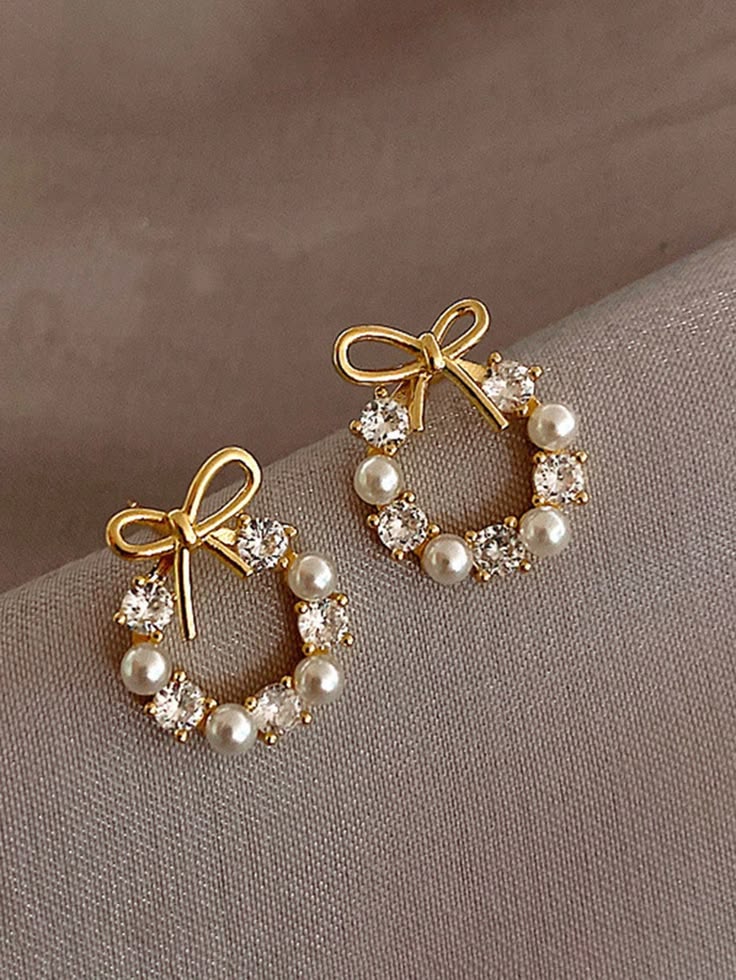 Bow Circle Earrings