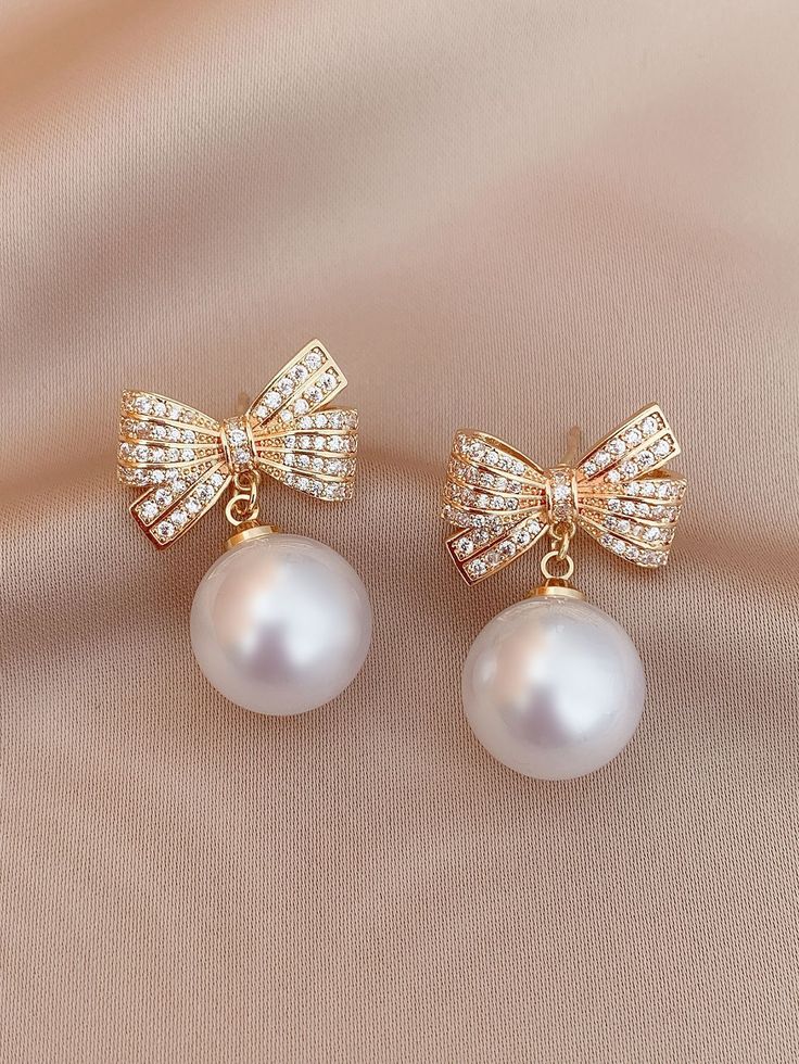 Crystal Bow Earrings