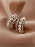 Pearl Radiance Hoop Earrings