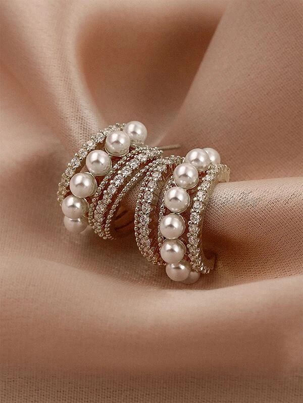Pearl Radiance Hoop Earrings